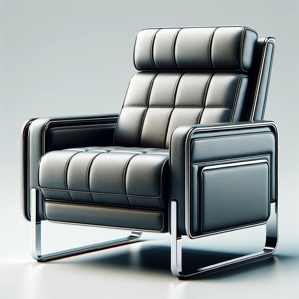 Chaise cuir de style moderne, dotée d'un dossier moyen et d'accoudoirs, parfaite pour un cadre professionnel luxueux.
